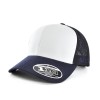 Trucker Mesh Cotton Twill Snapbacks White Navy